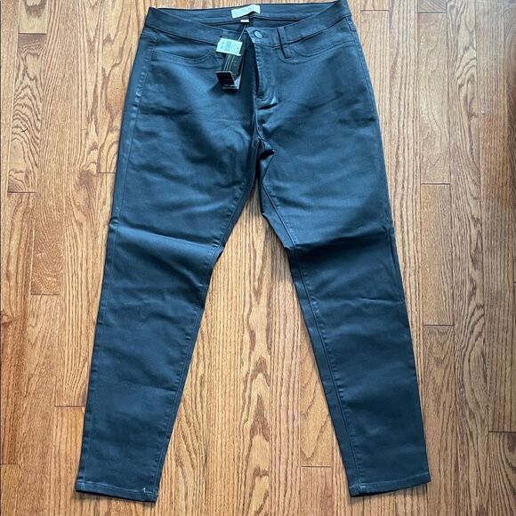 Banana Republic Coated Black Skinny Jeans Leggings Sz 31/32 NWT - Picture 3 of 11